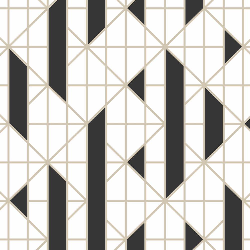 White And Black Geometric - HD Wallpaper 