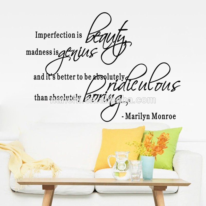 Marilyn Monroe Quote Wall Decals Beauty Home Decal - Wall Decals Beauty Quote - HD Wallpaper 