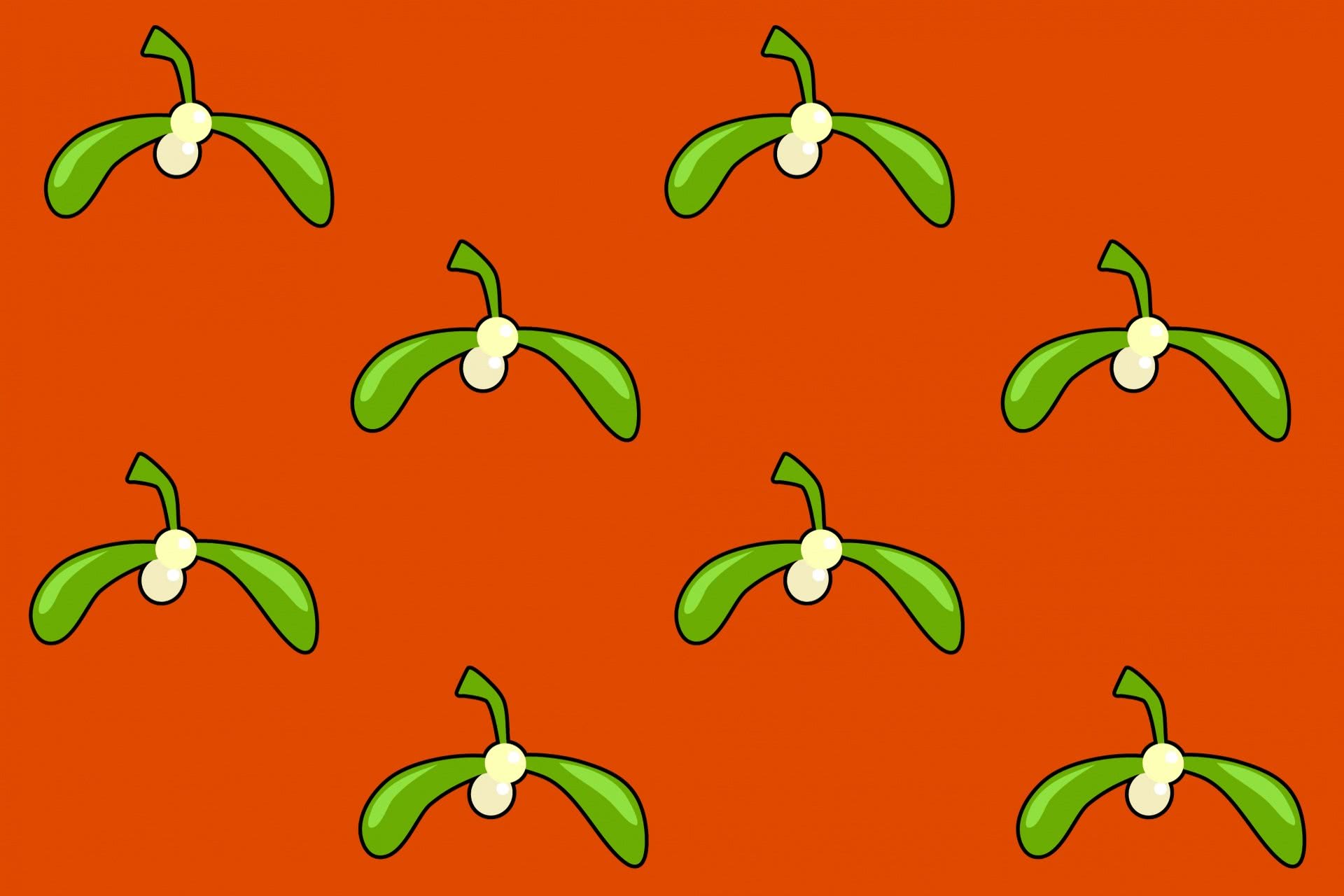 Mistletoe Pattern - HD Wallpaper 