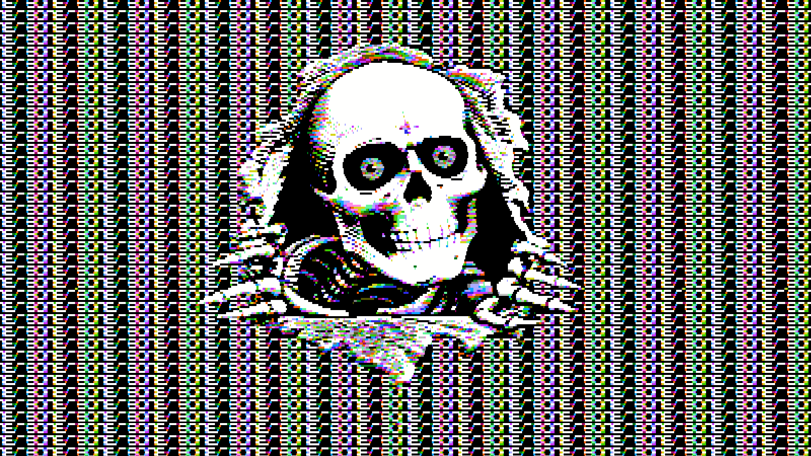 Pixelated Skeleton - HD Wallpaper 