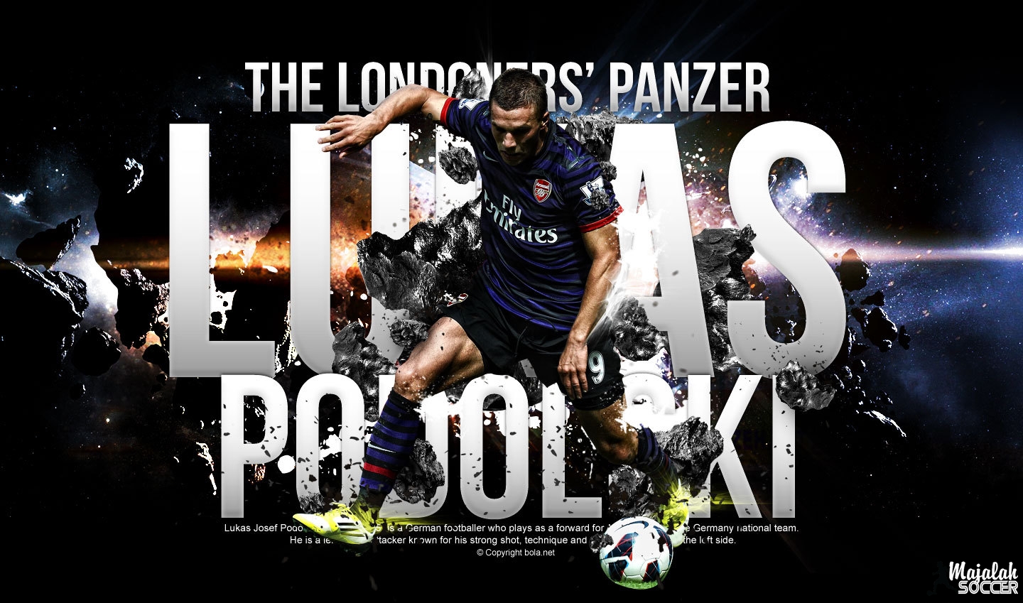Arsenal Lucas Podolski Wallpaper Hd - HD Wallpaper 