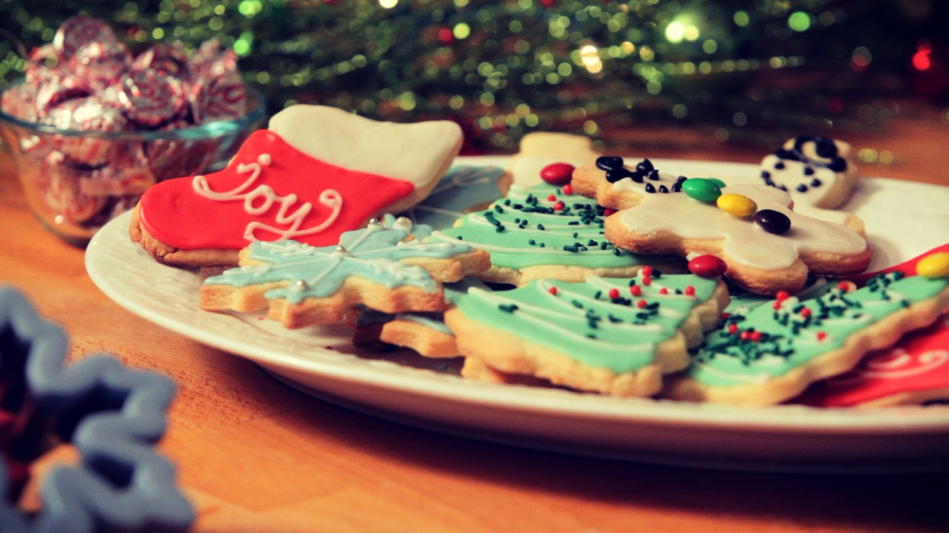 Awesome Christmas Cookies Wallpaper - HD Wallpaper 