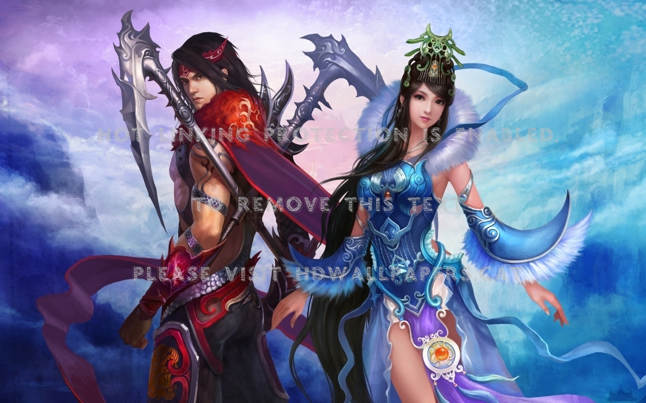 Princess And Bodyguard Weapons Fantasy - Jade Dynasty - HD Wallpaper 