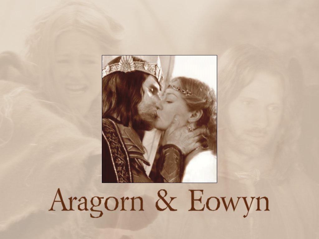 Aragorn And Eowyn Kiss - HD Wallpaper 