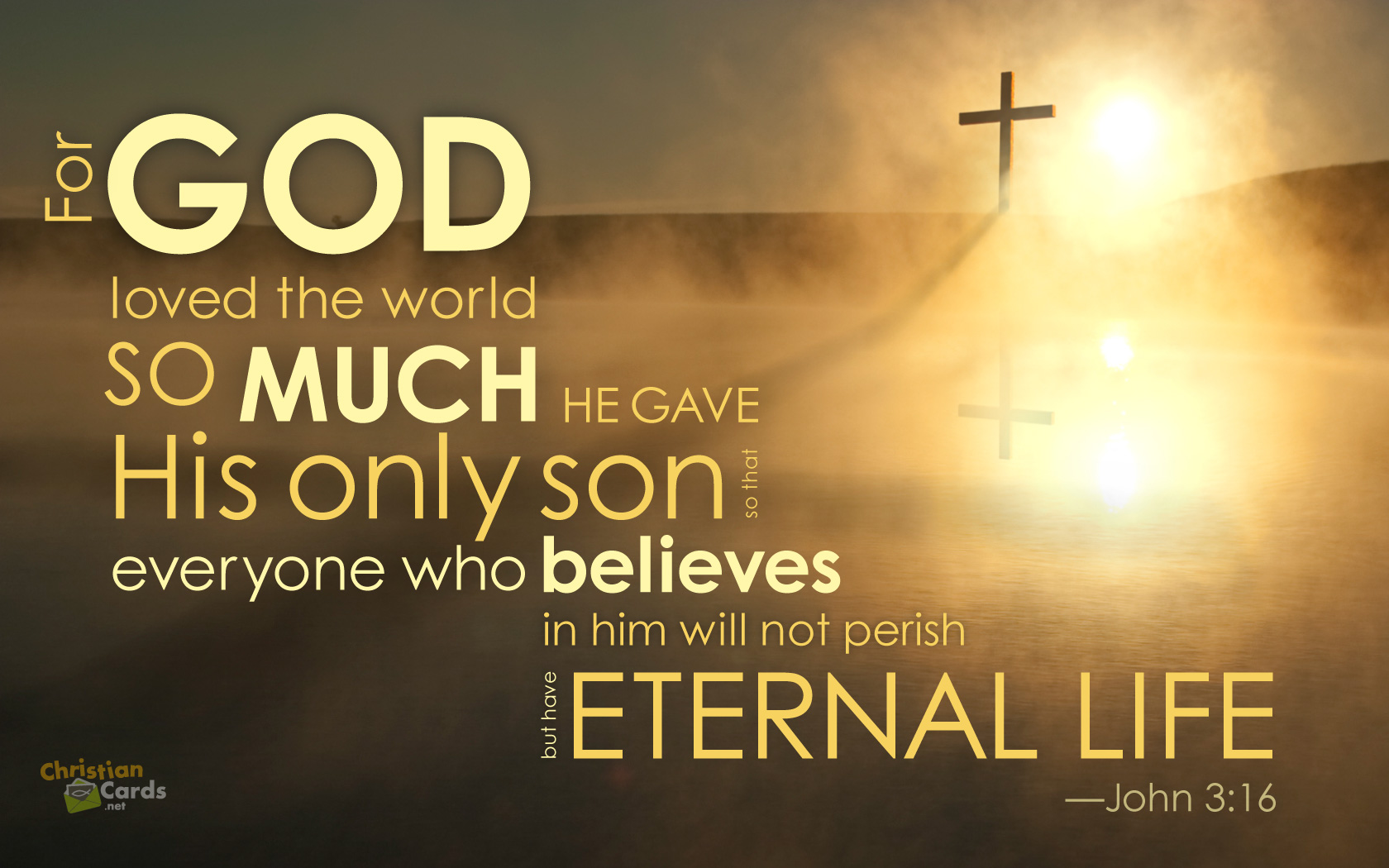 God So Loved The World That He Gave His Only Son So - HD Wallpaper 