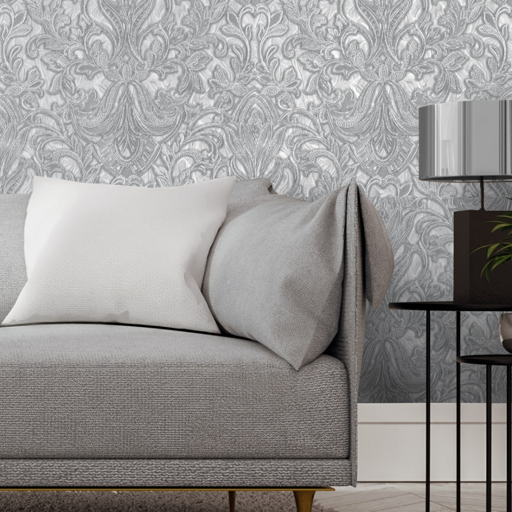 Silver Glitter Wallpaper For Walls - HD Wallpaper 