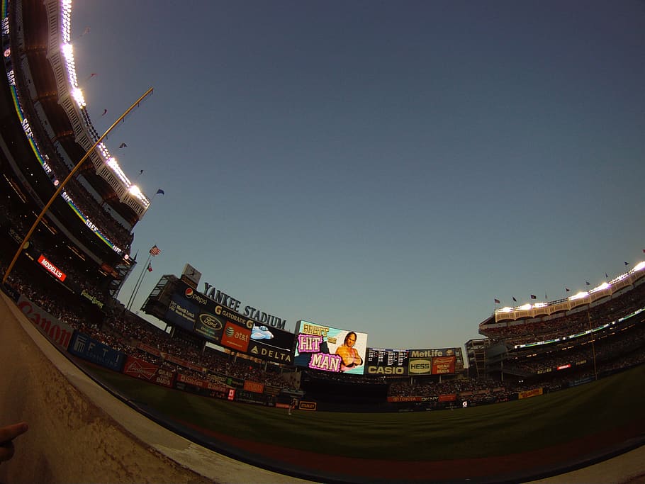 Yankee Stadium, Brox, Brett The Hitman Hart, Yankees, - Fisheye Lens - HD Wallpaper 