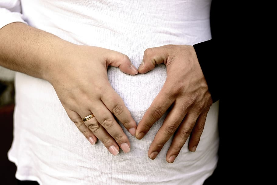 Hands, Heart, Belly, Baby Belly, Pregnancy, Trust, - Pregnancy - HD Wallpaper 
