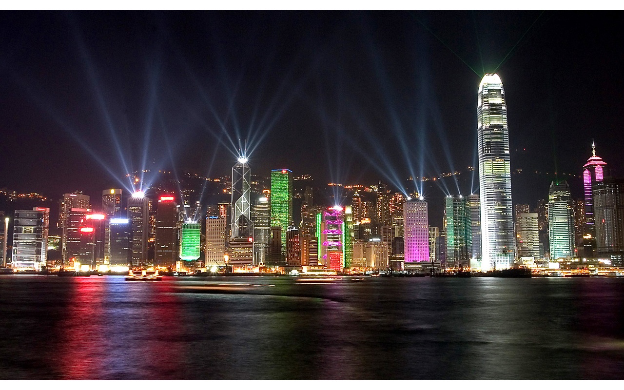 Symphony Of Lights Hong Kong - Victoria Harbour - HD Wallpaper 