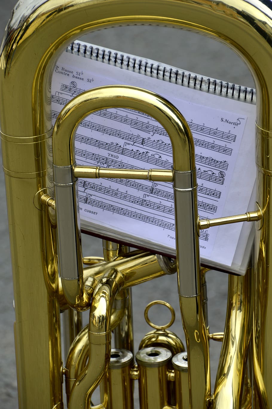 Brass, Gold, Music, Tuba, Partition, Jazz, Orchestra, - Trumpet - HD Wallpaper 