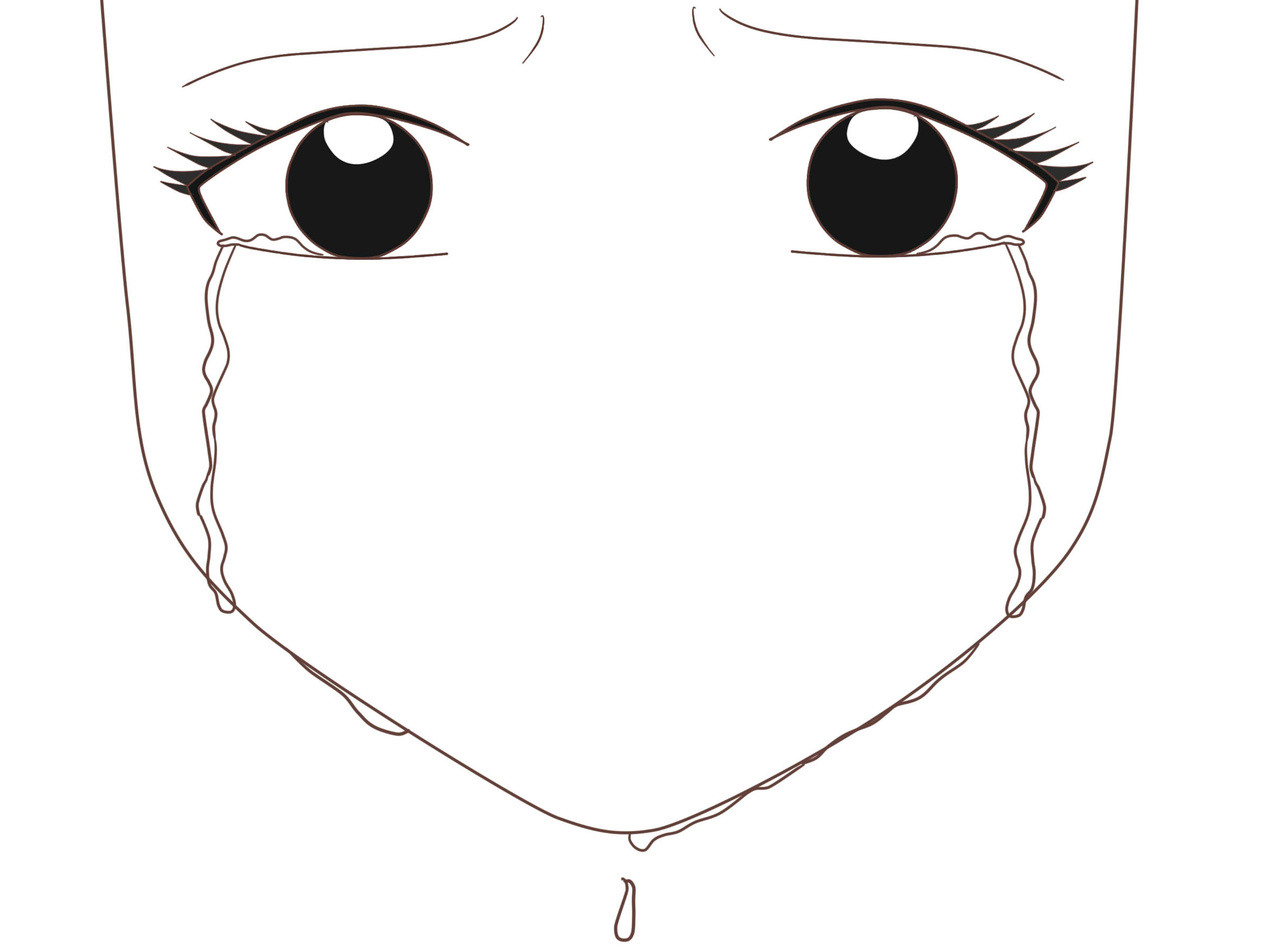 step by step drawing crying eyes