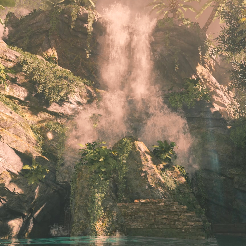 Shangri La Zombies Waterfall - 864x864 Wallpaper - teahub.io