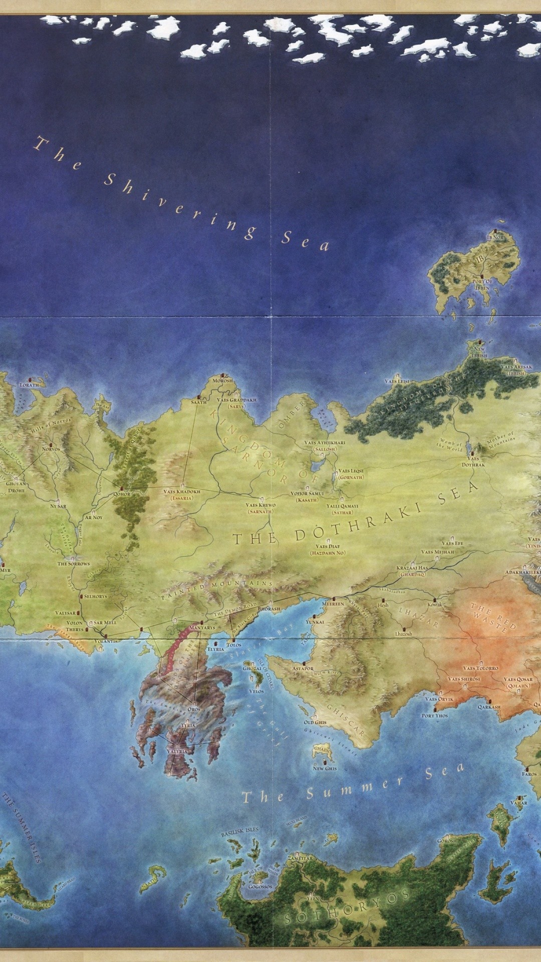 Game Of Thrones Map Wallpaper Official World Of Ice And Fire Map 1080x19 Wallpaper Teahub Io