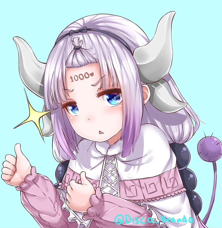 kobayashi san chi no maid dragon anime girls kanna  kanna