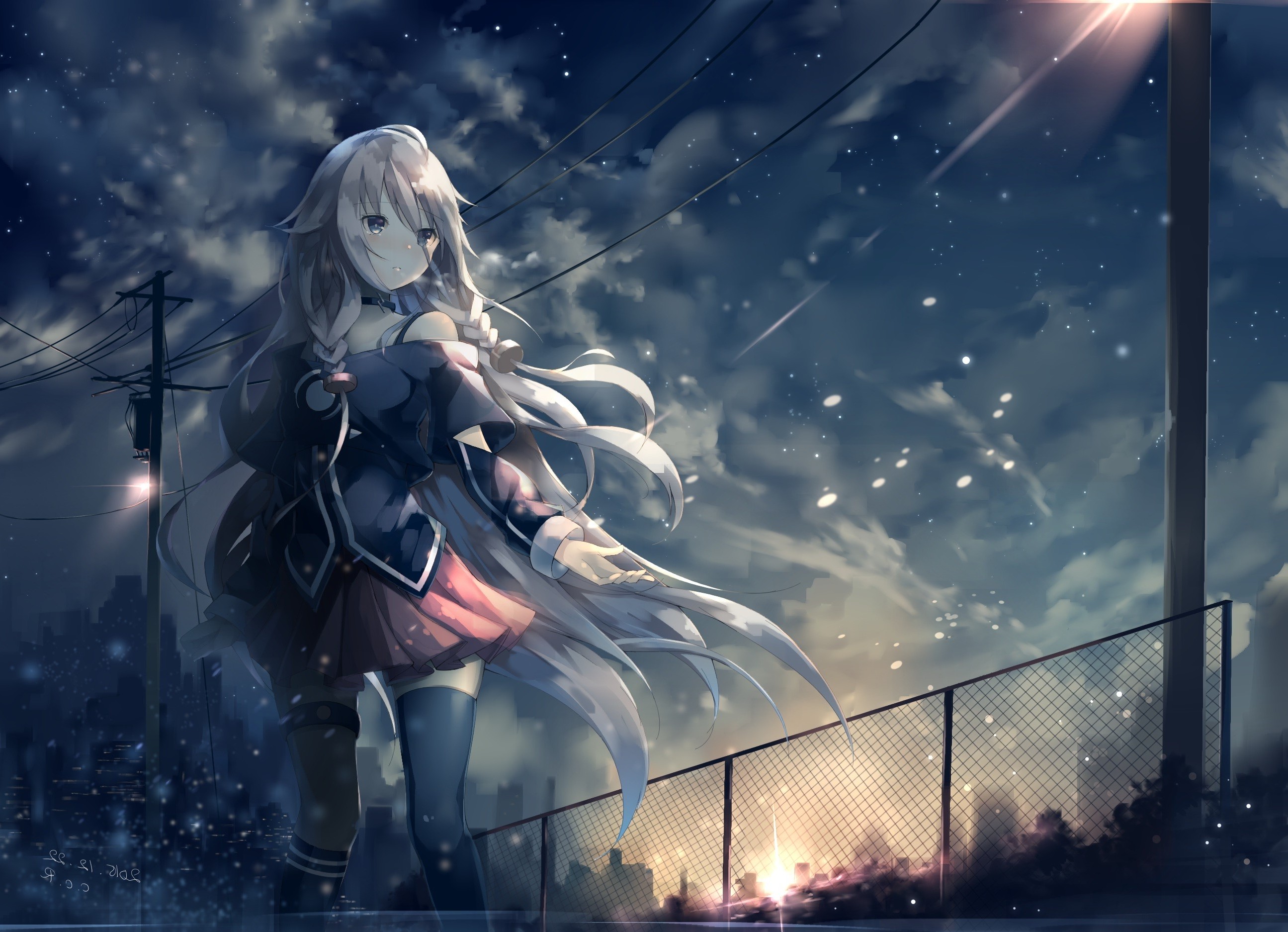 Anime Wallpapers Anime Anime Girls Ia Vocaloid Anime Girl Snowing Background 2591x1874 Wallpaper Teahub Io