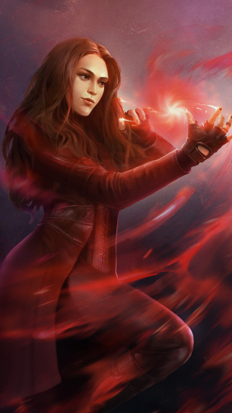 Art Scarlet Witch Wallpaper Iphone - 750x1334 Wallpaper - teahub.io