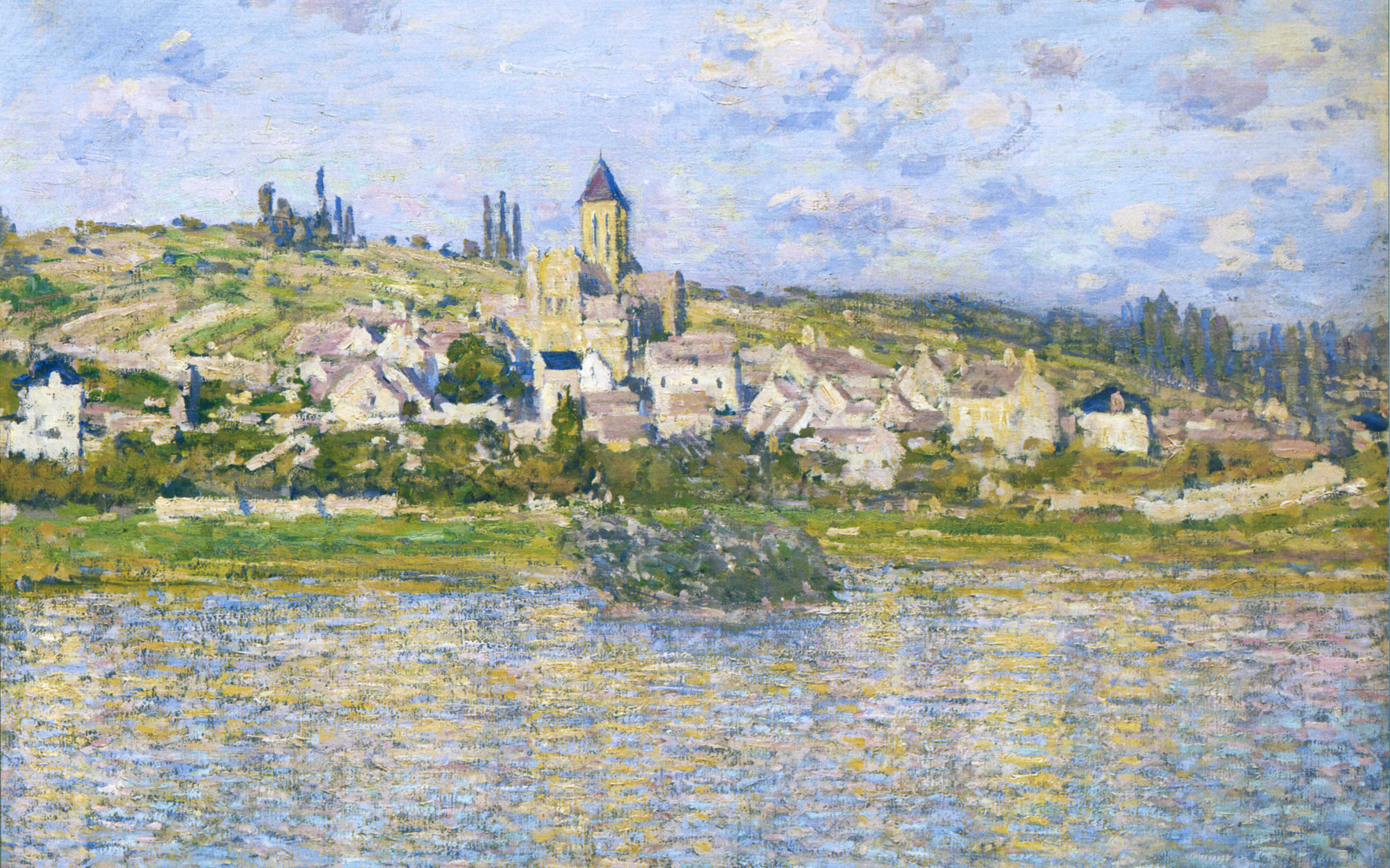 2560x1600, Claudemonetworks, Claude Monet Paintings, - Monet City Painting - HD Wallpaper 