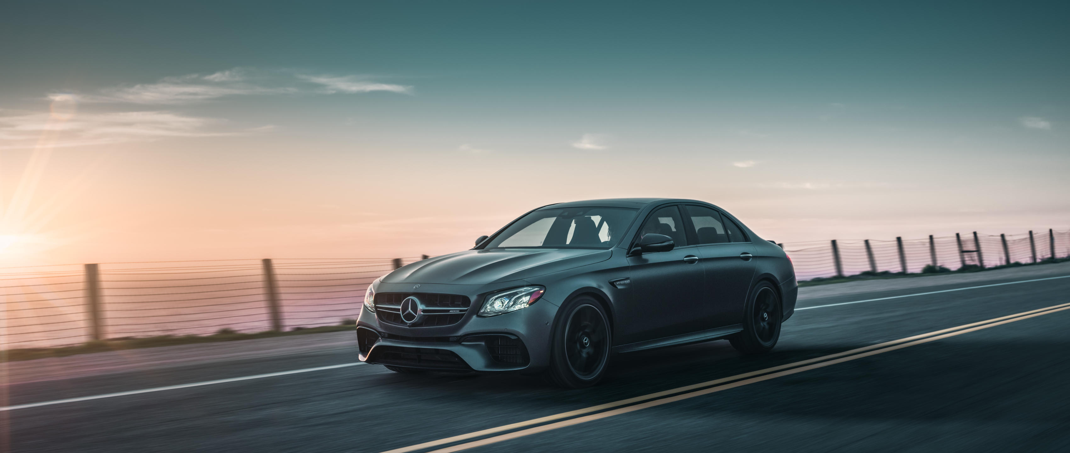 The Mercedes Amg E 63 S 4matic Saloon In Selenite Grey E63s Amg Hd 3400x1440 Wallpaper Teahub Io