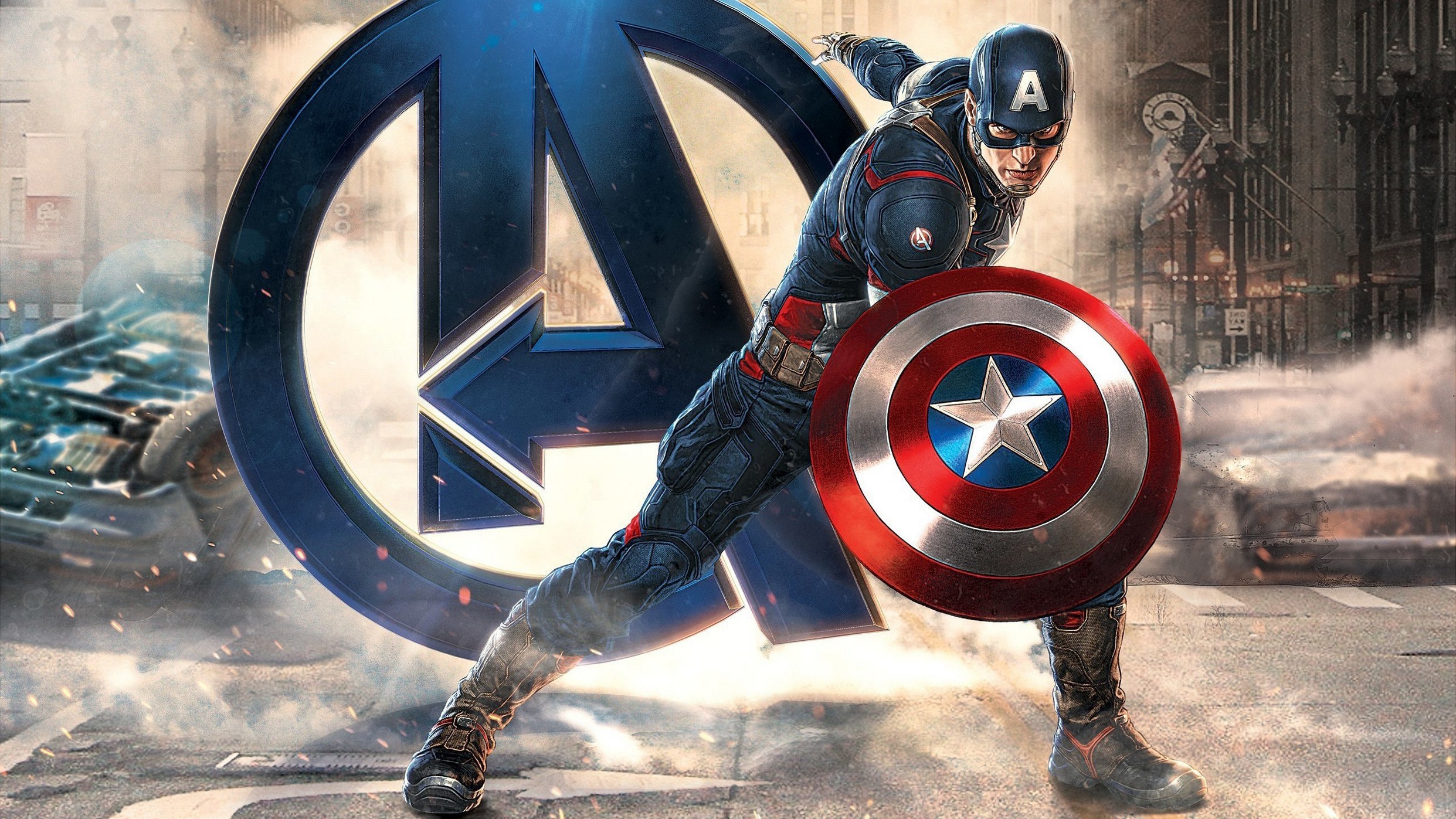 Captain America Avengers Good Anime Dual Monitor Wallpaper - Capitan