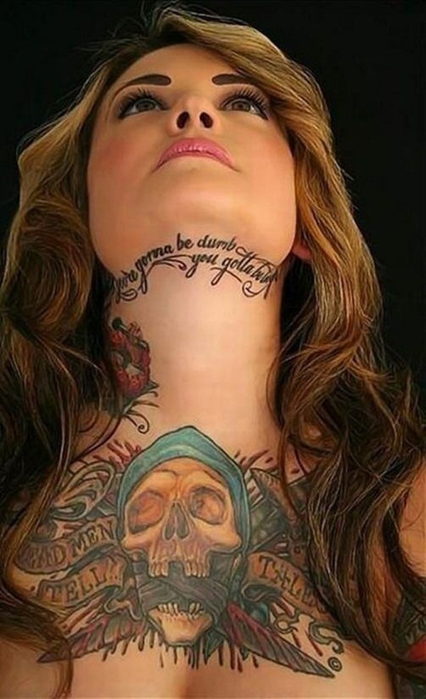 Neck Tattoo Designs And Ideas60 - Under The Neck Tattoos - HD Wallpaper 