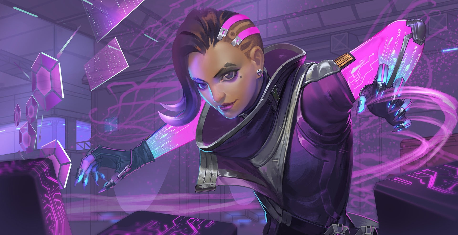 Sombra Overwatch Wallpaper Hd - 1920x985 Wallpaper - teahub.io