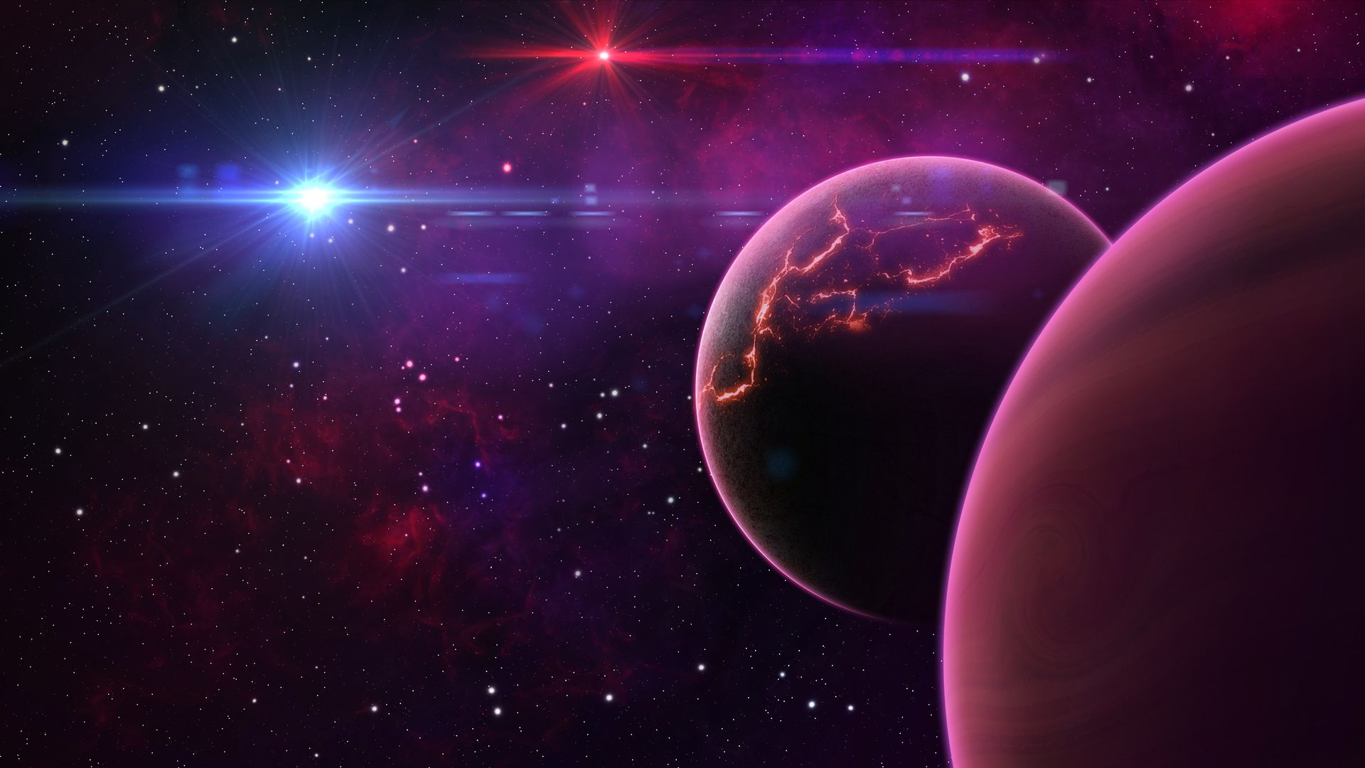 Planet Outer Space Digital Art - Ultra Hd 4k Space - HD Wallpaper 