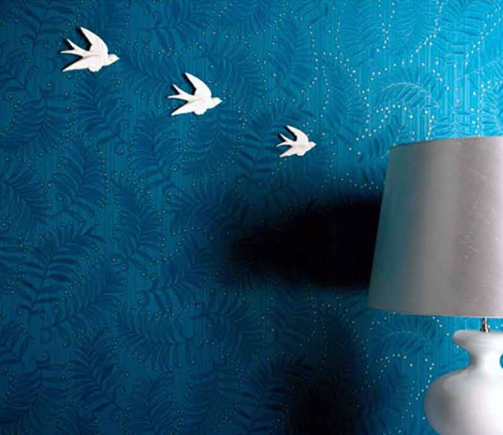 Blue Textured Wallpaper For Bedroom - Beautiful Wall Texture Designs - HD Wallpaper 