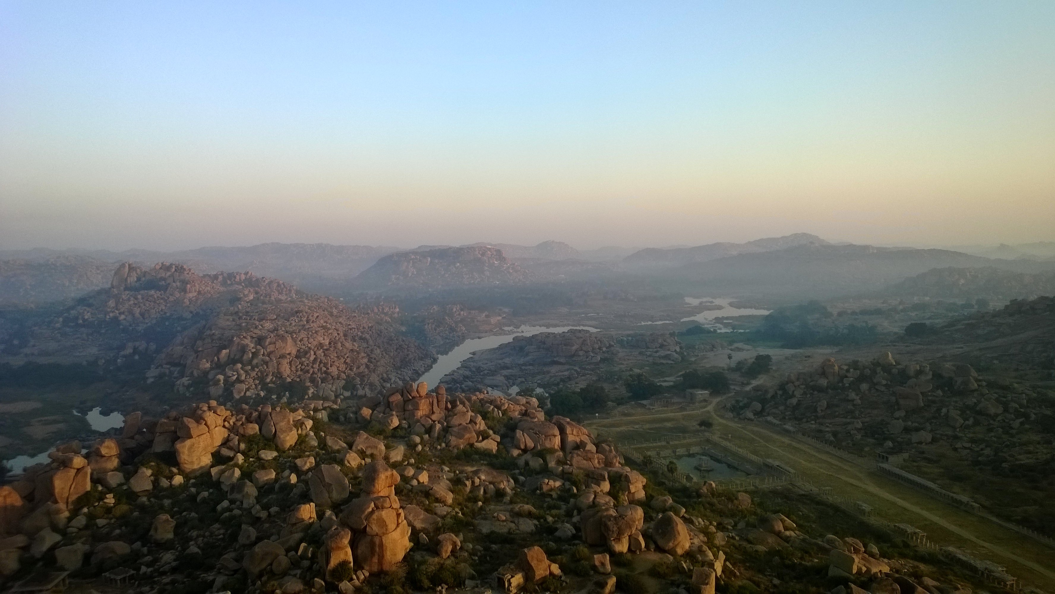 The Granite Boulders Of Hampi India Wallpaper - Aerial Photography 