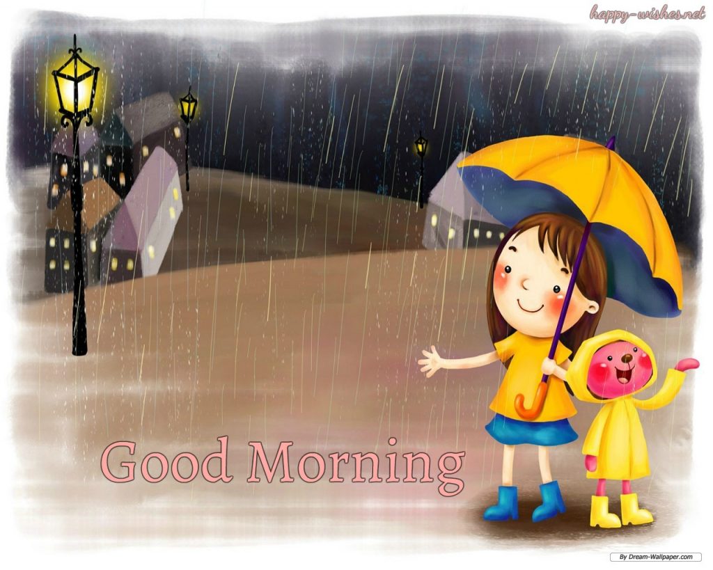 Good Morning In Rainy Days Image - Rainy Day Cartoon Background - 1024x819  Wallpaper 