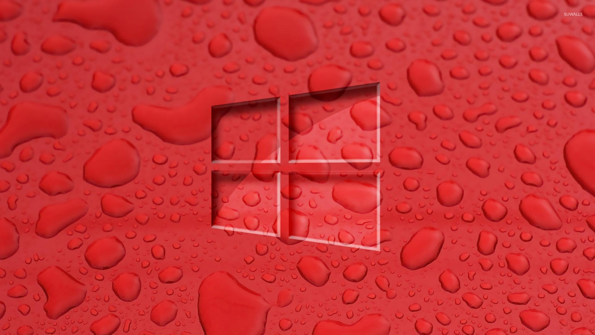 windows 10 background red