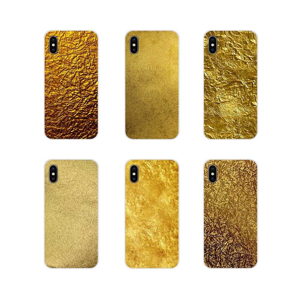 Soft Transparent Shell Cover Metallic Gold Foil Wallpaper - Gold Metal - HD Wallpaper 