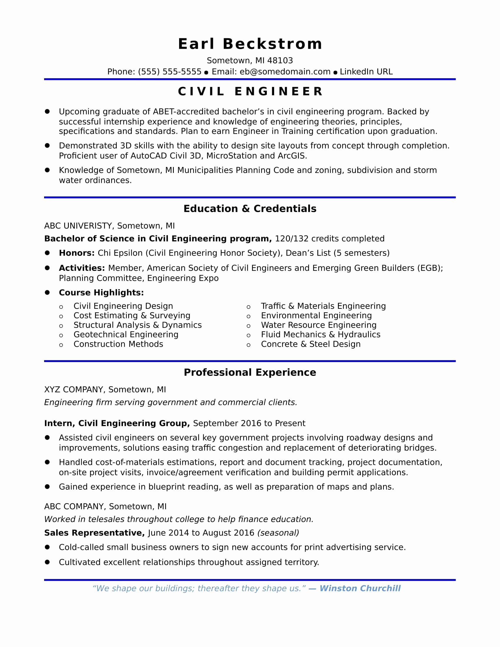 Civil Engineer Job Objective Resume - HD Wallpaper 