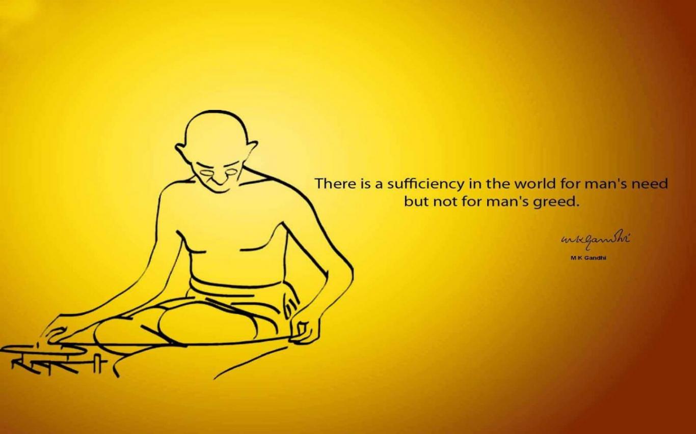 Customer Is God Gandhi - HD Wallpaper 