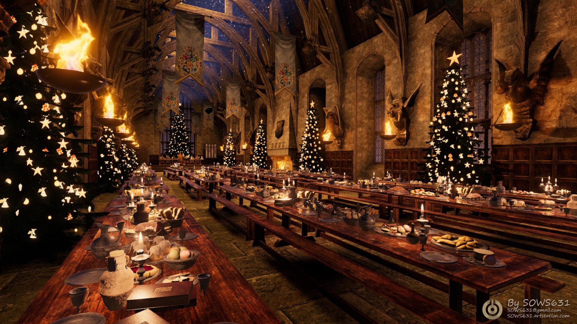 Download Hogwarts Christmas Wallpaper Hd - Teahub.io