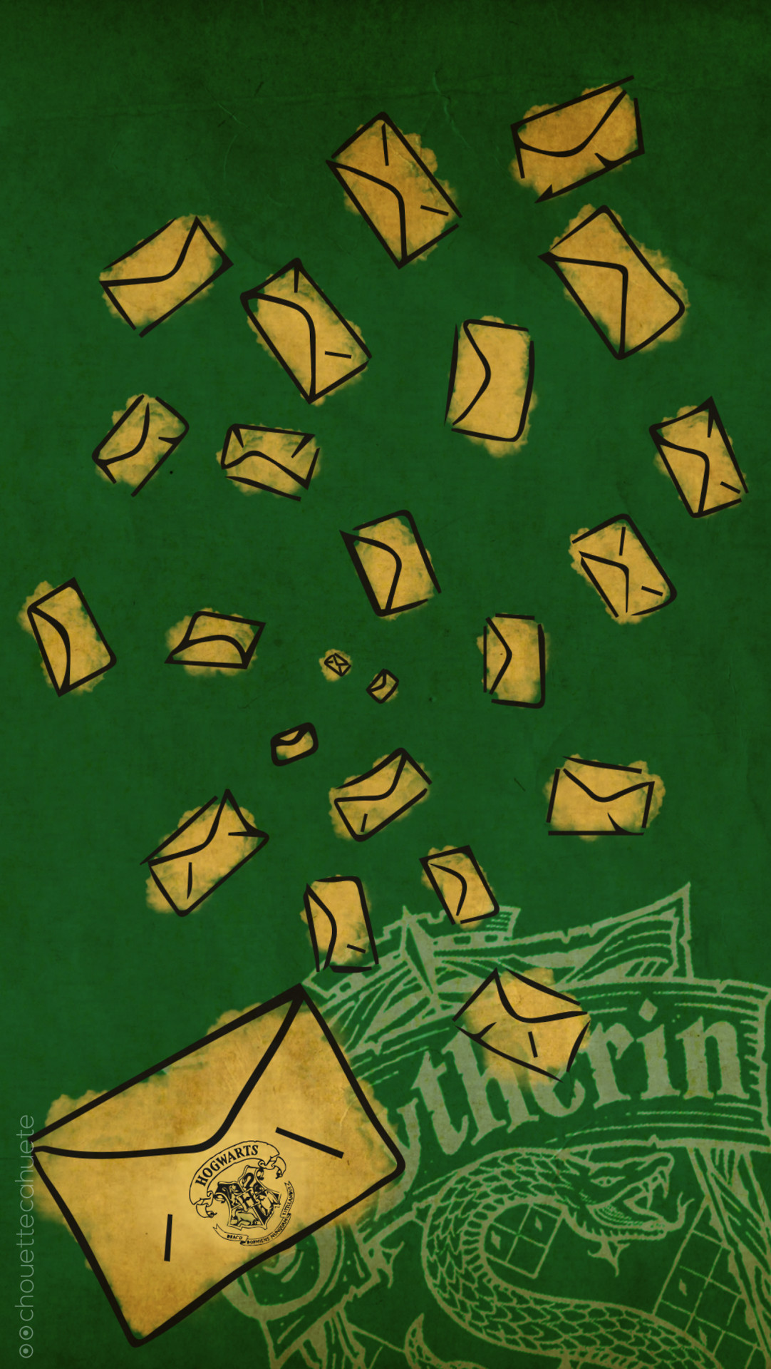 1082x1920, Hogwarts Harry Potter Hogwarts Letter Gryffondor - Slytherin - HD Wallpaper 