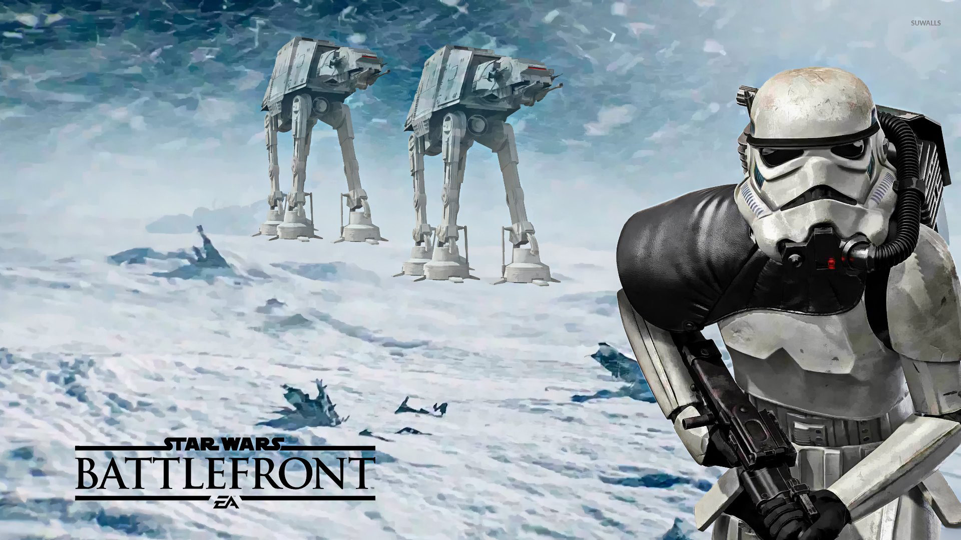 Darth Vader And Stormtroopers In Star Wars Battlefront - Star Wars Battlefront Stormtrooper Armors - HD Wallpaper 