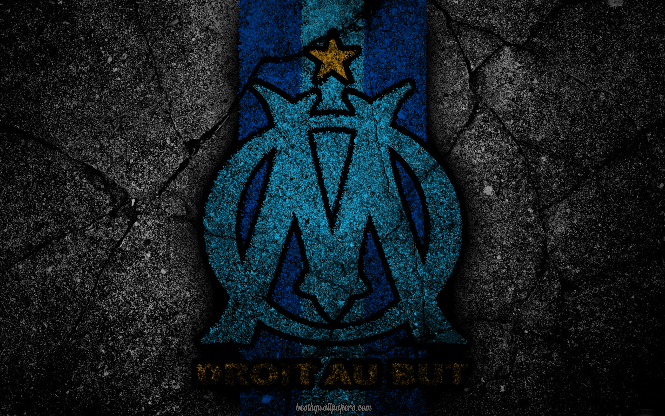 Olympique Marseille, Logo, Art, Liga 1, Soccer, Football - Fond D Écran Renne Foot - HD Wallpaper 