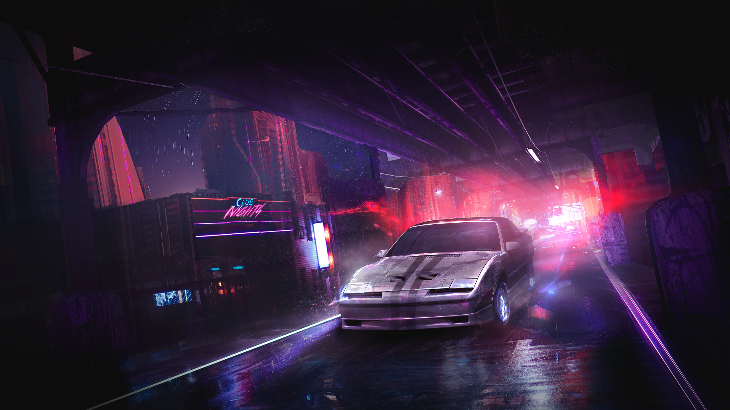 City Background Night Car - HD Wallpaper 