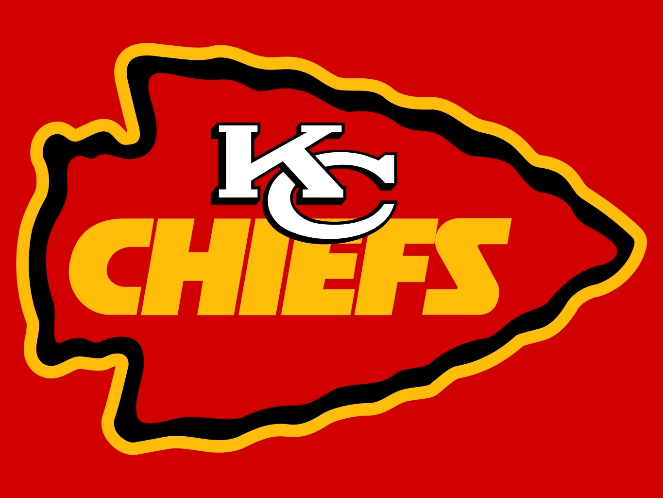 Kansas City Chiefs Backgrounds On Wallpapers Vista - Red Kc Chiefs Logo - 1365x1024 Wallpaper