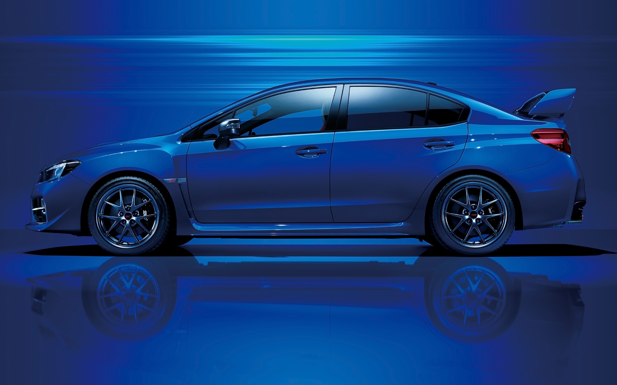 Subaru Sti 2015 Blue - HD Wallpaper 