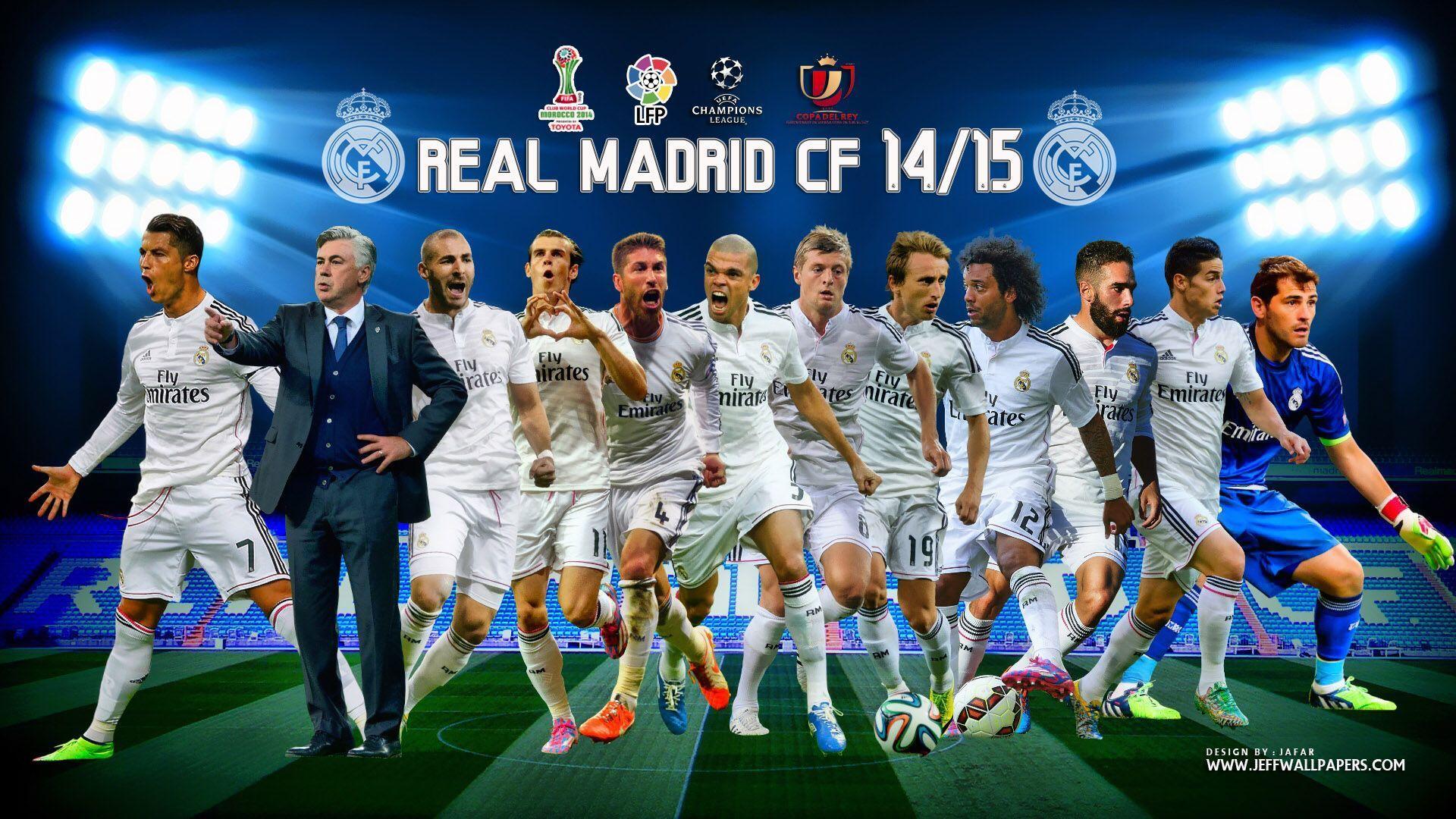 Full Hd Wallpaper Of Real Madrid 2017 Backgrounds Pics - Real Madrid Team 2017 - HD Wallpaper 