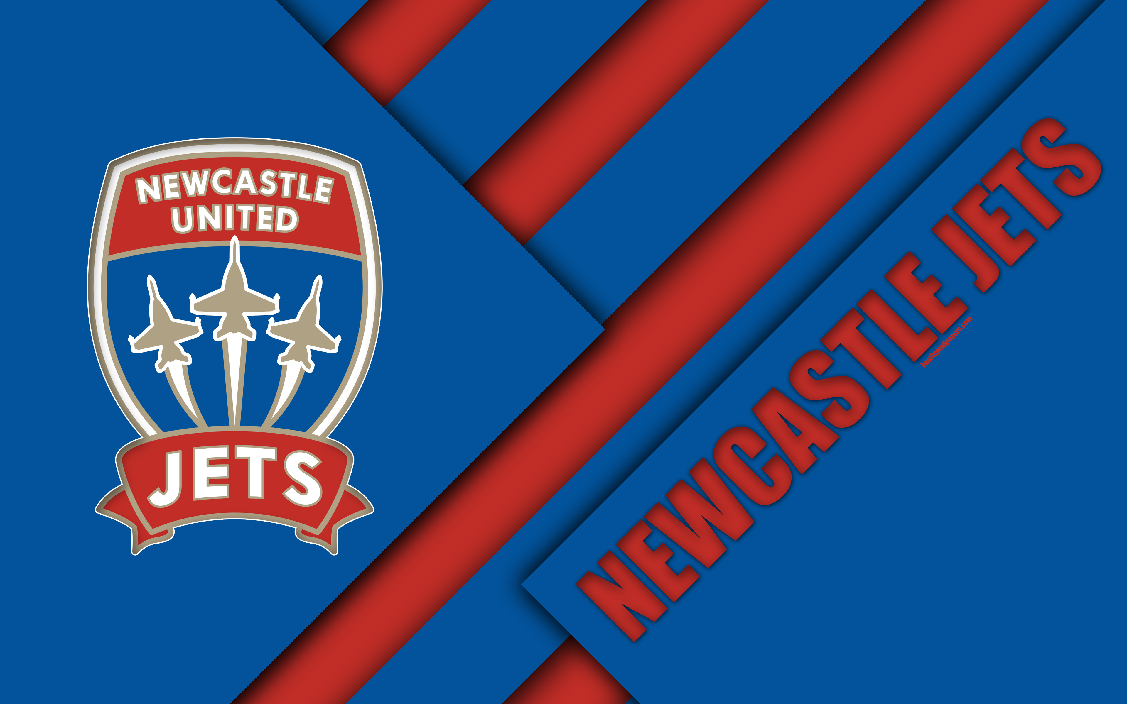 download-wallpapers-4k-fc-newcastle-jets-grunge-a-league-soccer