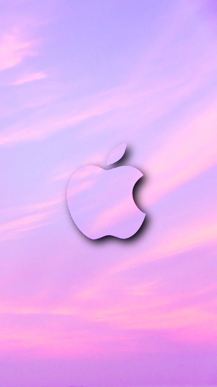 Розовые apple. Яблоко айфон розовое. Логотип айфона. Фиолетовый эпл. Яблоко на айфоне сиреневое.