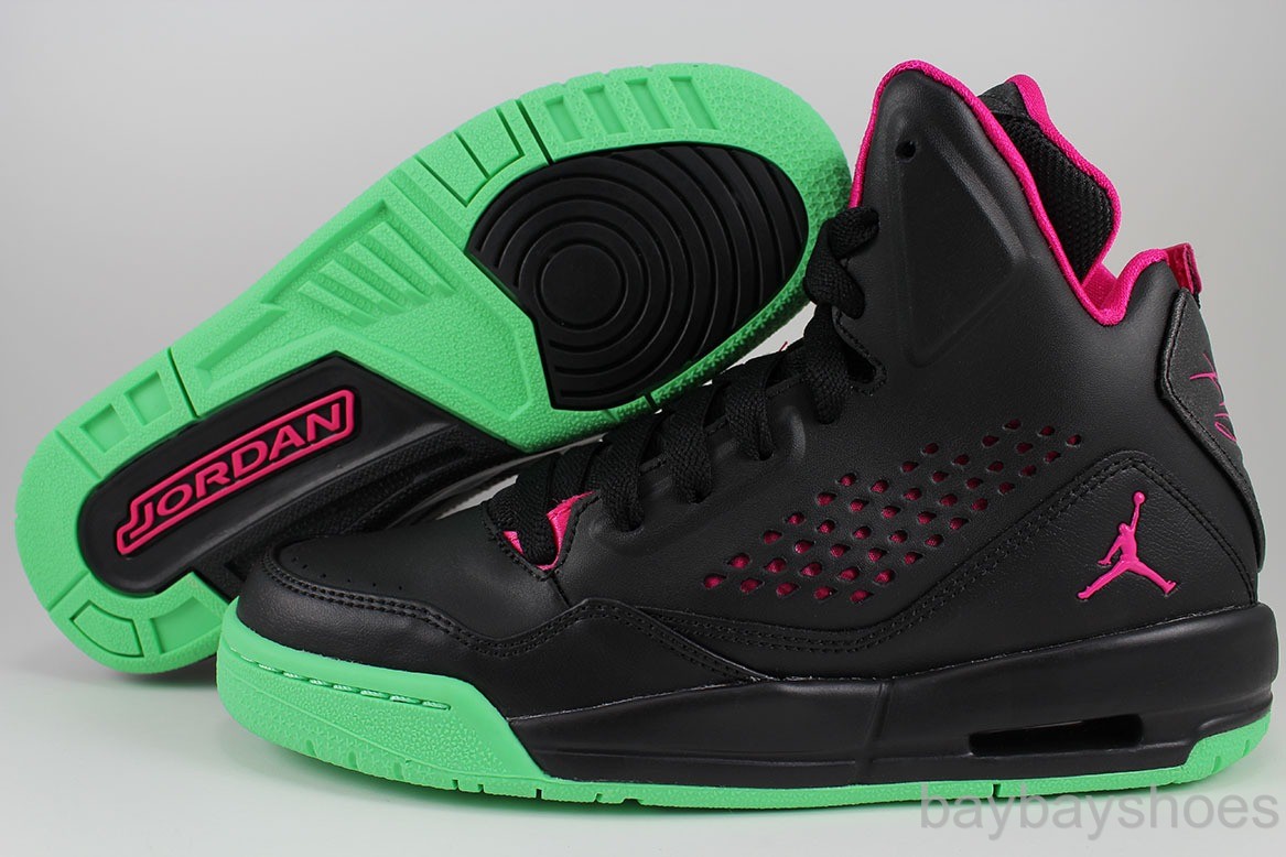 lime green and pink jordans