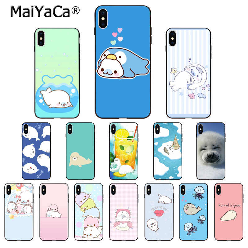 Maiyaca Cute Animal Seal Mamegoma Smart Cover Black - Mamegoma Phone Case - HD Wallpaper 