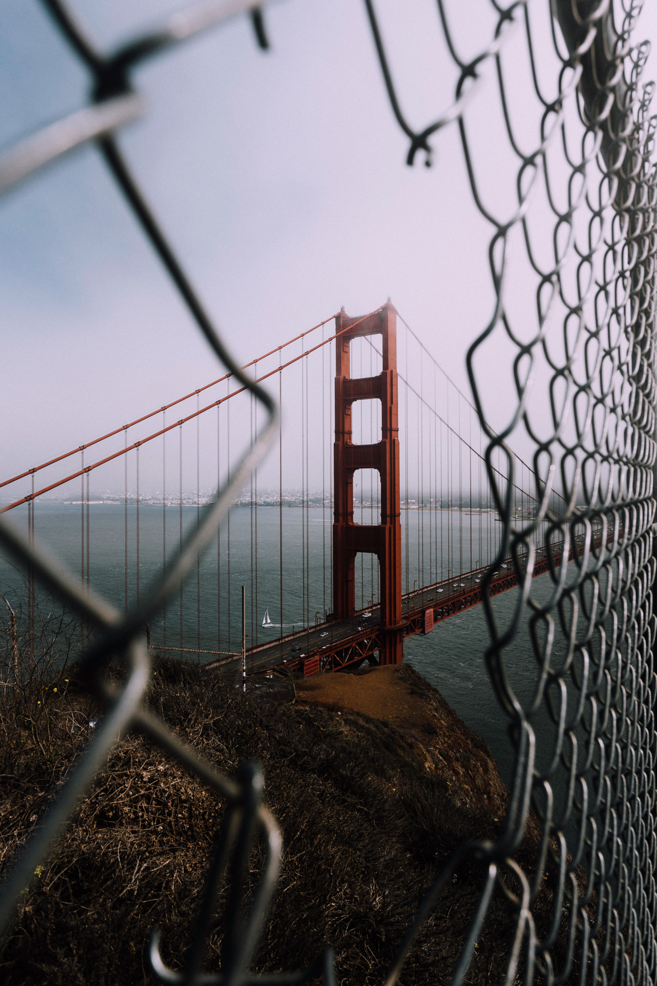 Fence Golden Gate Los Angeles Structure Architecture - Golden Gate Bridge - HD Wallpaper 