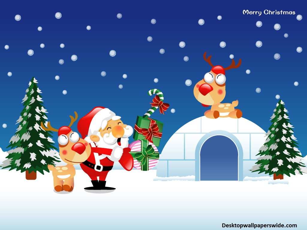 Cartoon Christmas Wallpaper Christmas Wallpaper Cartoon 1024x768 Wallpaper Teahub Io