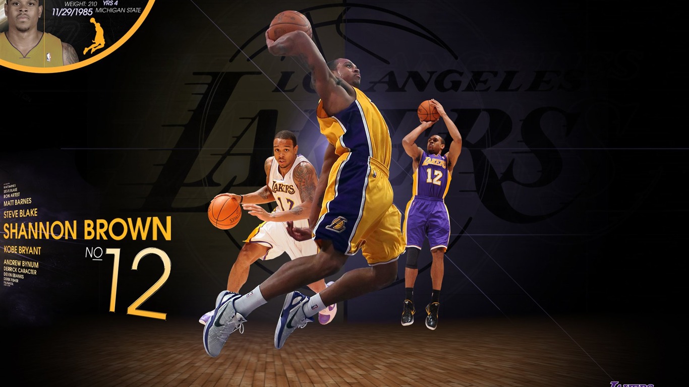 2010-11 Season Nba Los Angeles Lakers Wallpapers Shannon - Shannon Brown 壁紙 - HD Wallpaper 
