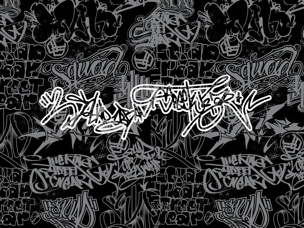 Graffiti Wallpaper Black And White - HD Wallpaper 