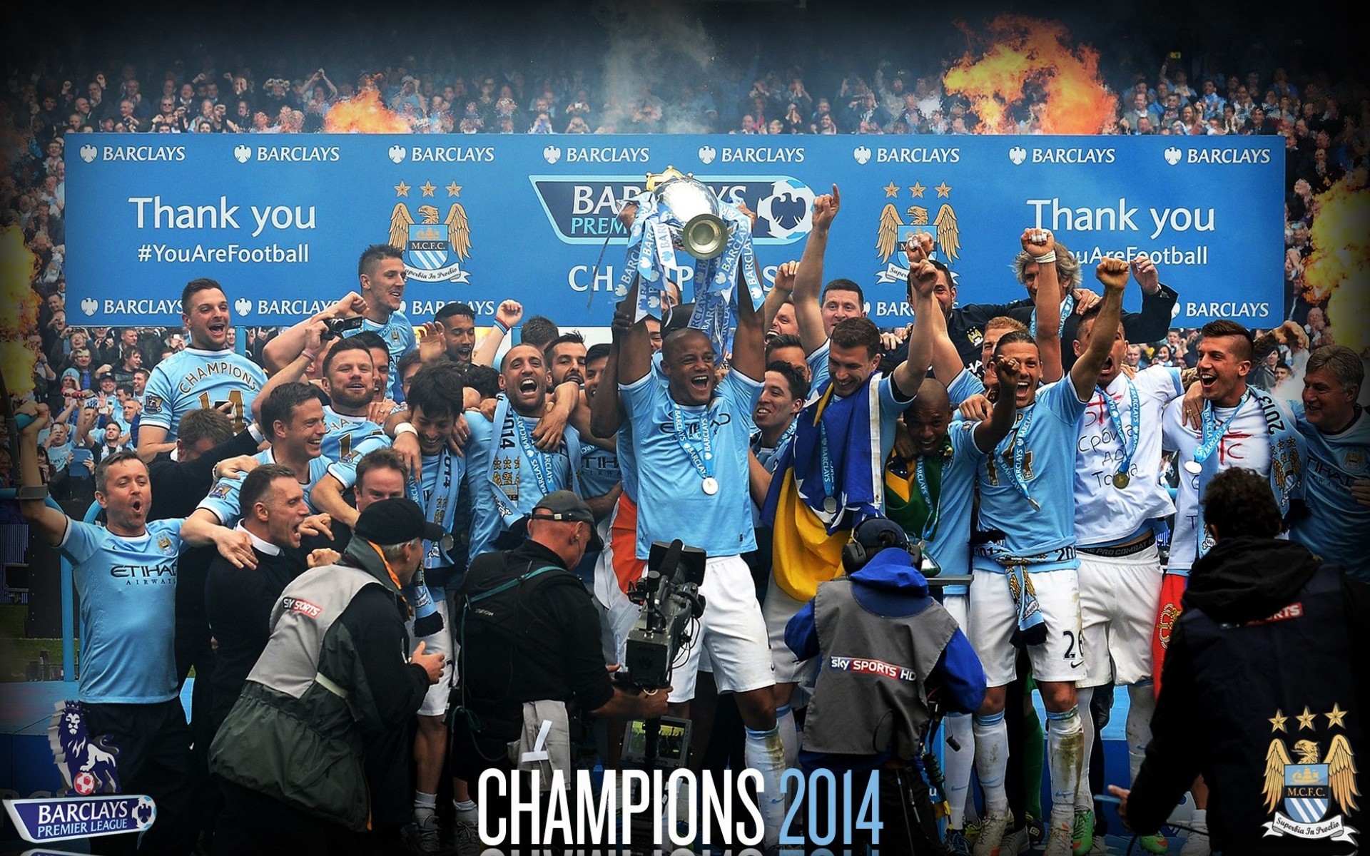 Manchester City Banner 19x10 Wallpaper Teahub Io